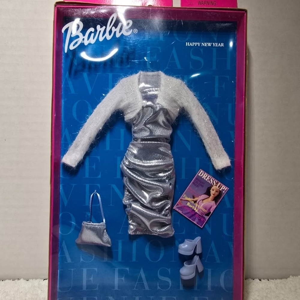 Barbie Fashion Avenue HAPPY YEAR Dress Heels Shoes Purse Vintage 1999 RARE